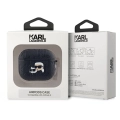 Apple Airpods 3. Nesil Kılıf Karl Lagerfeld Orjinal Lisanslı Monogram Silikon Kapak - Siyah