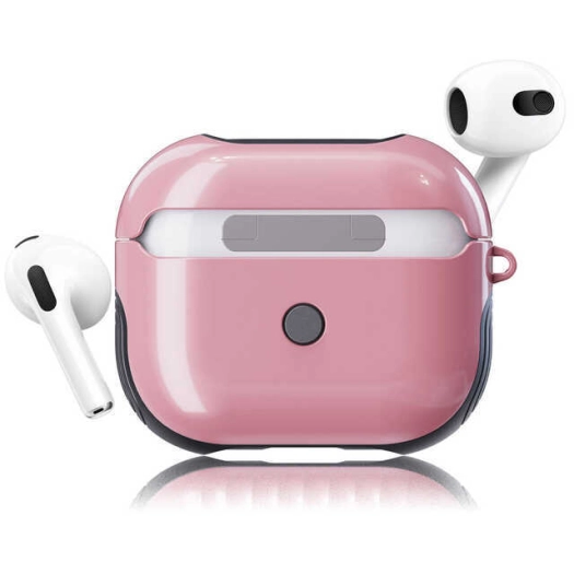 Apple Airpods 3. Nesil Kılıf Zore Shockproof Silikon - Pembe