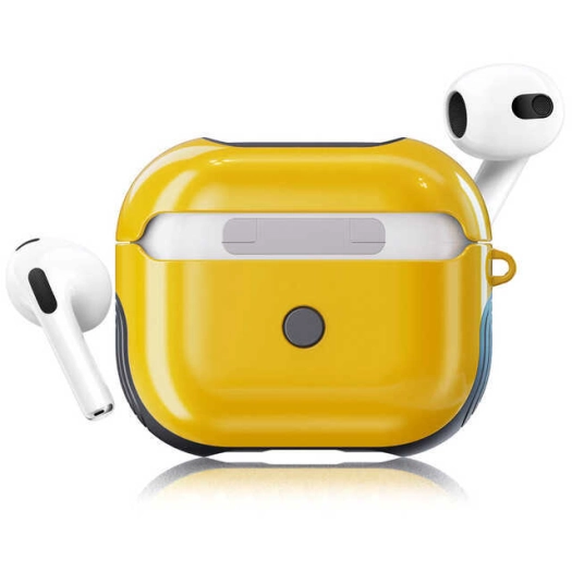 Apple Airpods 3. Nesil Kılıf Zore Shockproof Silikon - Sarı