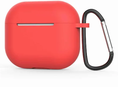 Apple Airpods 3. Nesil Zore Standart Silikon Kılıf - Kırmızı