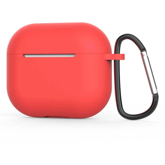 Apple Airpods 3. Nesil Zore Standart Silikon Kılıf - Kırmızı