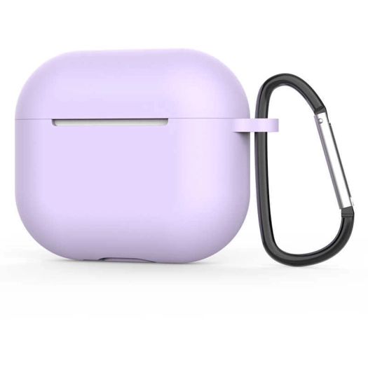 Apple Airpods 3. Nesil Zore Standart Silikon Kılıf - Lila