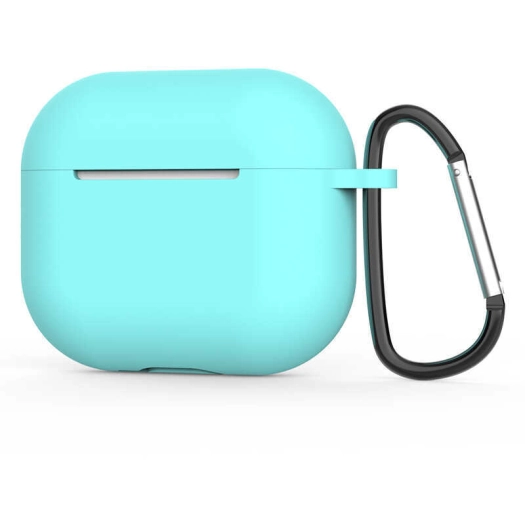 Apple Airpods 3. Nesil Zore Standart Silikon Kılıf - Mavi Açık