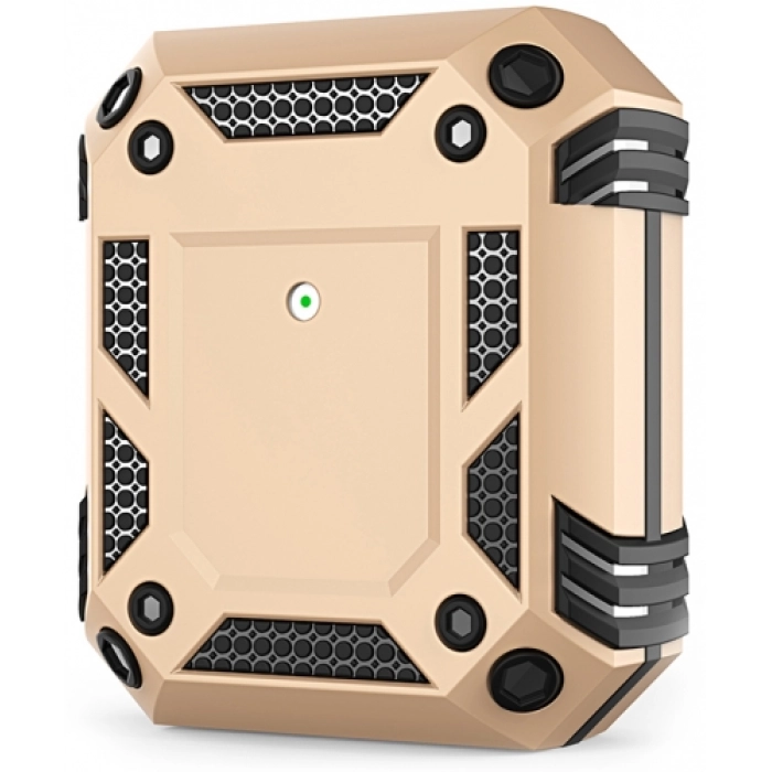 Apple AirPods Kılıf Zırh Korumalı Airbag Kılıf - Gold