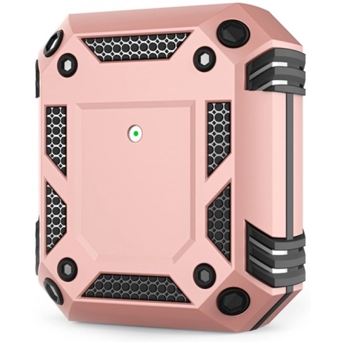 Apple AirPods Kılıf Zırh Korumalı Airbag Kılıf - Rose Gold