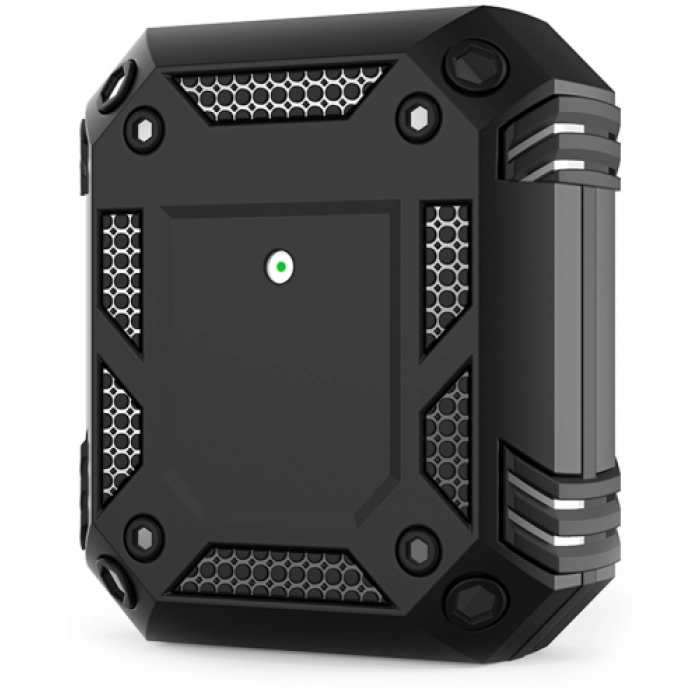 Apple AirPods Kılıf Zırh Korumalı Airbag Kılıf - Siyah