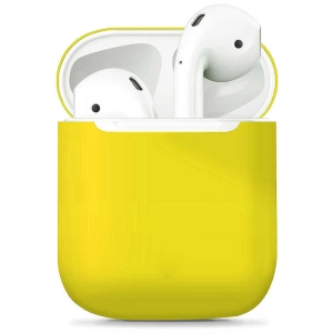 Apple Airpods Kılıf Zore Airbag 13 Silikon - Sarı