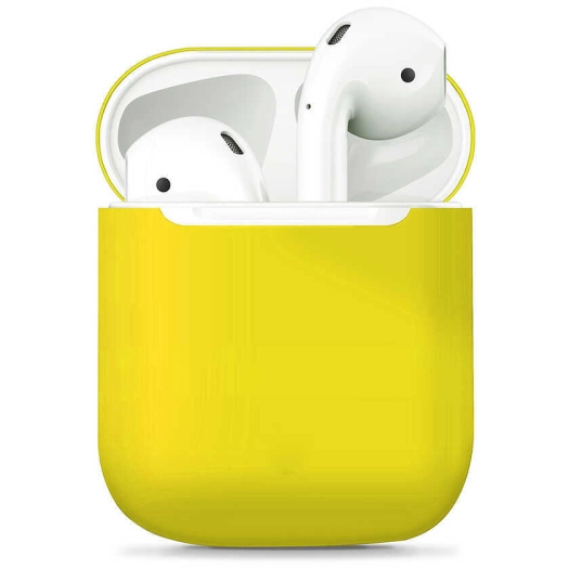 Apple Airpods Kılıf Zore Airbag 13 Silikon - Sarı