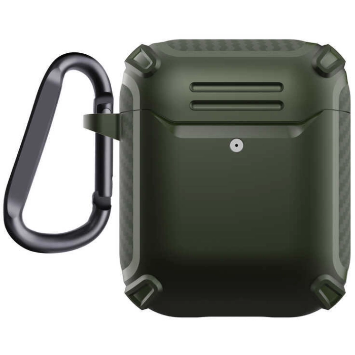 Apple Airpods Kılıf Zore Airbag 26 Silikon - Koyu Yeşil