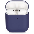 Apple Airpods Kılıf Zore Silk Silikon - Saks Mavi