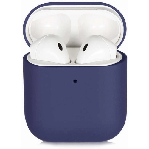Apple Airpods Kılıf Zore Silk Silikon - Saks Mavi