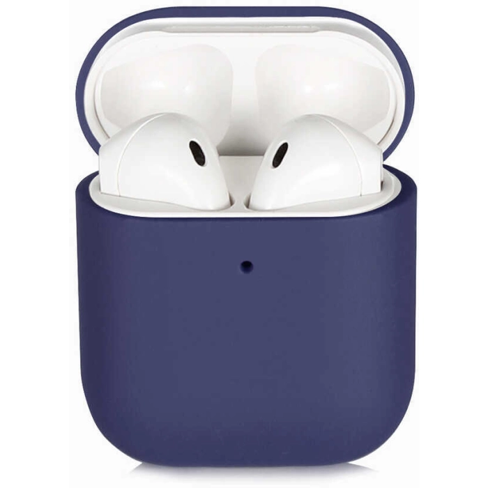 Apple Airpods Kılıf Zore Silk Silikon - Saks Mavi