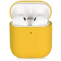 Apple Airpods Kılıf Zore Silk Silikon - Sarı