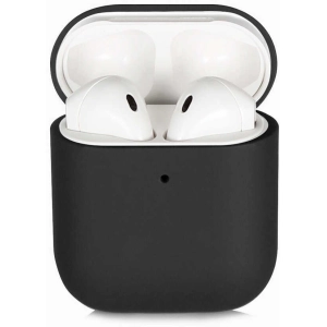 Apple Airpods Kılıf Zore Silk Silikon - Siyah