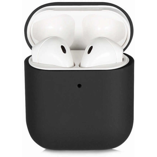 Apple Airpods Kılıf Zore Silk Silikon - Siyah