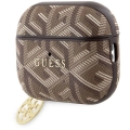 Apple Airpods Pro 2 Kılıf Guess Orjinal Lisanslı G Cube Desenli 4G Süs Zincirli Kapak - Pembe