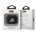Apple Airpods Pro 2 Kılıf Karl Lagerfeld Orjinal Lisanslı Monogram Silikon Kapak - Siyah