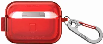 Apple Airpods Pro 2 Kılıf SkinArma Şeffaf Renkli Airbagli Tasarım Saido Kılıf - Kırmızı