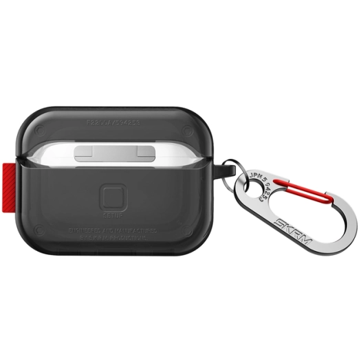 Apple Airpods Pro 2 Kılıf SkinArma Şeffaf Renkli Airbagli Tasarım Saido Kılıf - Siyah