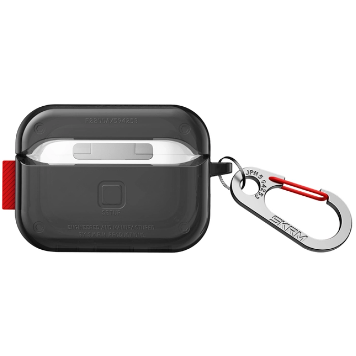 Apple Airpods Pro 2 Kılıf SkinArma Şeffaf Renkli Airbagli Tasarım Saido Kılıf - Siyah