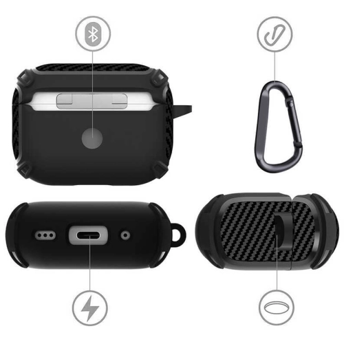 Apple Airpods Pro 2 Kılıf Zore Airbag 26 Silikon - Siyah