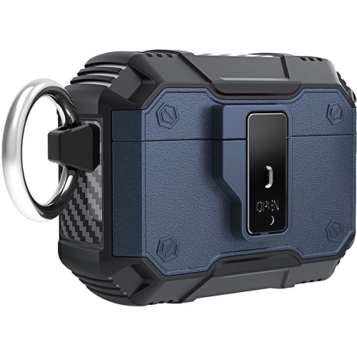 Apple Airpods Pro 2 Zore Airbag 35 Darbelere Karşı Dayanıklı Düğmeli Kılıf - Mavi