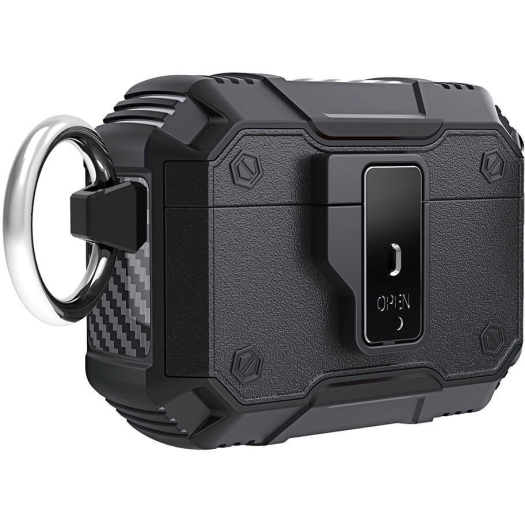 Apple Airpods Pro 2 Zore Airbag 35 Darbelere Karşı Dayanıklı Düğmeli Kılıf - Siyah