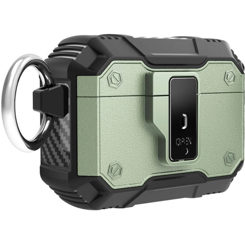 Apple Airpods Pro 2 Zore Airbag 35 Darbelere Karşı Dayanıklı Düğmeli Kılıf - Yeşil