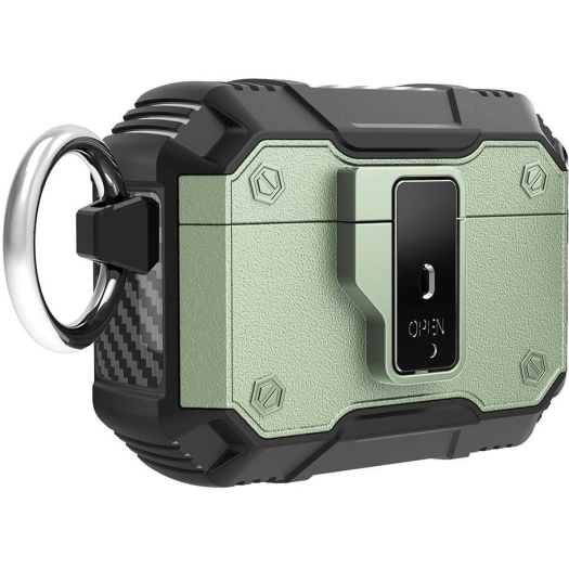 Apple Airpods Pro 2 Zore Airbag 35 Darbelere Karşı Dayanıklı Düğmeli Kılıf - Yeşil