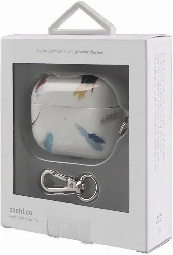 Apple Airpods Pro Kılıf Fırça Boya Desenli Coehl Reverie Kapak - Gri