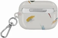 Apple Airpods Pro Kılıf Fırça Boya Desenli Coehl Reverie Kapak - Gri