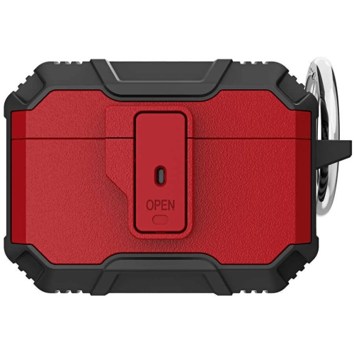 Apple Airpods Pro Kılıf Zore Airbag 27 Silikon - Siyah-Kırmızı