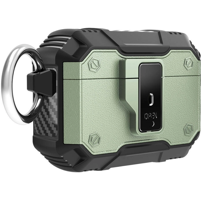 Apple Airpods Pro Zore Airbag 35 Darbelere Karşı Dayanıklı Düğmeli Kılıf - Yeşil