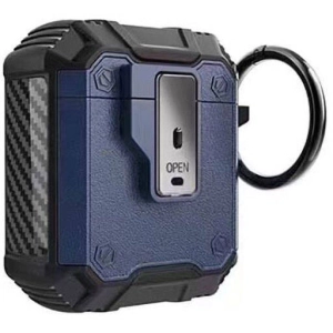 Apple Airpods Zore Airbag 35 Darbelere Karşı Dayanıklı Düğmeli Kılıf - Mavi