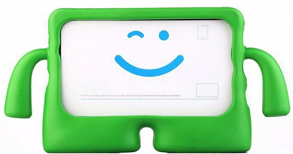 Apple iPad 10.9 2022 (10. Nesil) Kılıf Çocuklar İçin Standlı Eğlenceli Korumalı Silikon Tablet Kılıfı - Yeşil