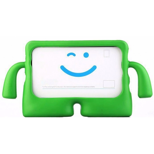 Apple iPad 10.9 2022 (10. Nesil) Kılıf Çocuklar İçin Standlı Eğlenceli Korumalı Silikon Tablet Kılıfı - Yeşil