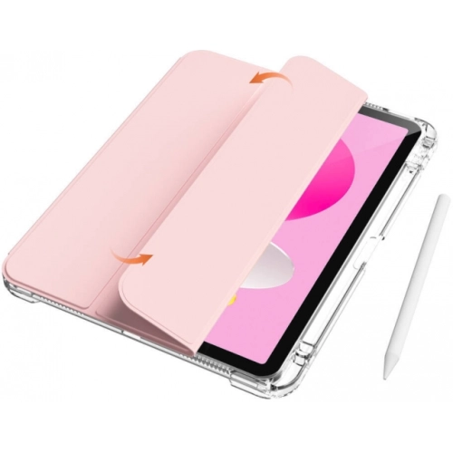 Apple iPad 10.9 2022 (10. Nesil) Kılıf Magnetik Ayrılabilen Airbagli Sliding Silikon Tablet Kapak - Lacivert