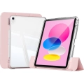 Apple iPad 10.9 2022 (10. Nesil) ​Kılıf Magnetik Ayrılabilen Airbagli Sliding Silikon Tablet Kapak - Pembe