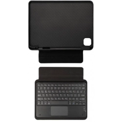 Apple iPad 10.9 2022 (10. Nesil) Klavyeli Kılıf Zore Border Keyboard Bluetooh Bağlantılı Standlı Tablet Kılıfı - Siyah