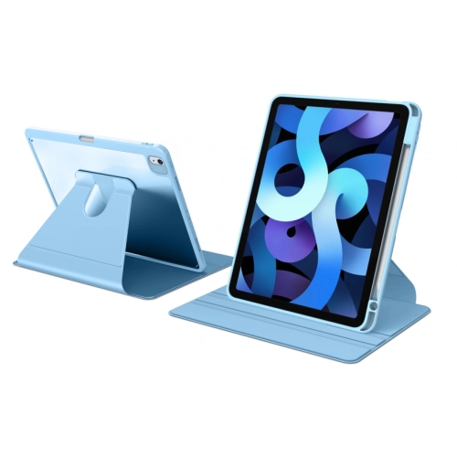Apple iPad 10.9 2022 (10. Nesil) Tablet Kılıf Zore Nayn Dönebilen Standlı Kapak - Mavi