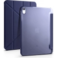 Apple iPad 10.9 2022 (10. Nesil) Tablet Kılıfı Standlı Tri Folding Kalemlikli Silikon Smart Cover - Lacivert