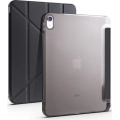 Apple iPad 10.9 2022 (10. Nesil) Tablet Kılıfı Standlı Tri Folding Kalemlikli Silikon Smart Cover - Siyah