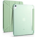 Apple iPad 10.9 2022 (10. Nesil) Tablet Kılıfı Standlı Tri Folding Kalemlikli Silikon Smart Cover - Yeşil