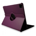 Apple iPad Pro 12.9 inç 2020 Tablet Kılıfı 360 Derece Dönebilen Standlı Kapak - Mor