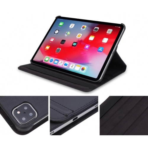 Apple iPad Pro 12.9 inç 2020 Tablet Kılıfı 360 Derece Dönebilen Standlı Kapak - Pembe