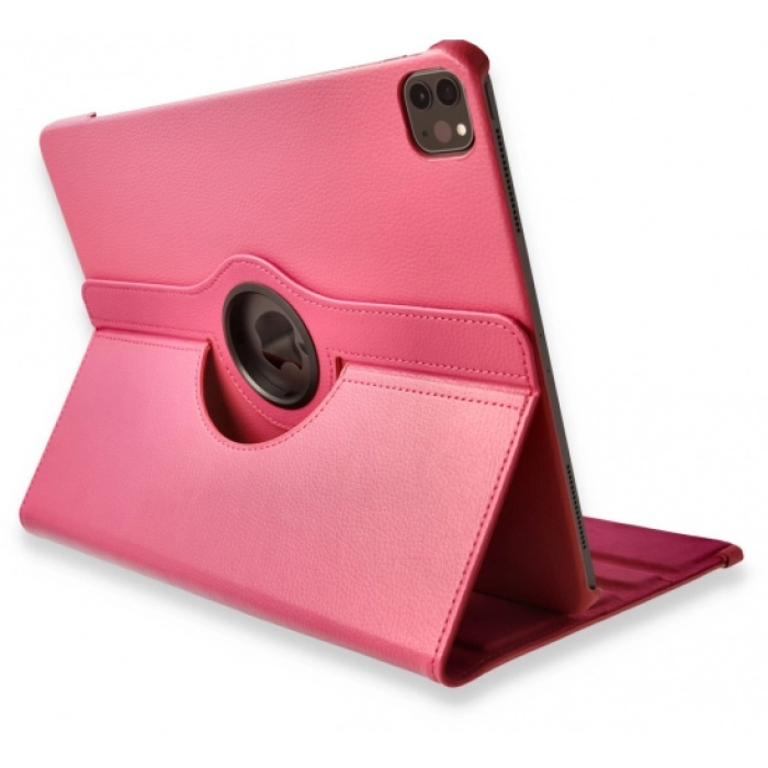 Apple iPad Pro 11 inç 2020 Tablet Kılıfı 360 Derece Dönebilen Standlı Kapak - Pembe