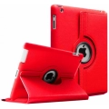 Apple iPad 2 Tablet Kılıfı 360 Derece Dönebilen Standlı Kapak - Kırmızı