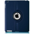 Apple iPad 3 Tablet Kılıfı 360 Derece Dönebilen Standlı Kapak - Lacivert
