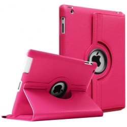 Apple iPad 3 Tablet Kılıfı 360 Derece Dönebilen Standlı Kapak - Pembe