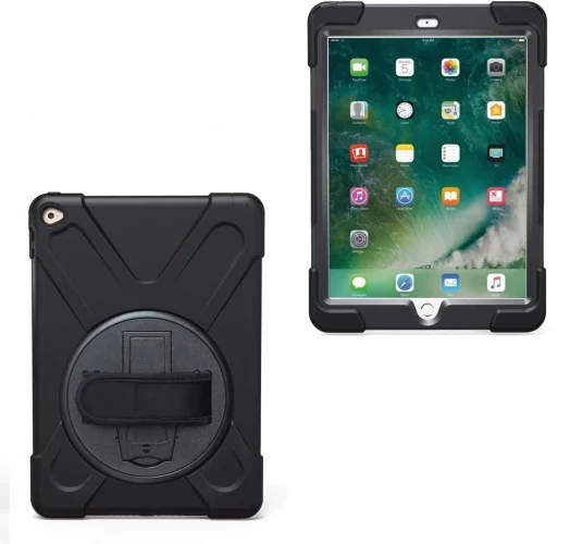 Apple iPad 6 Air 2 9.7 Kılıf Zore Defender Tablet Silikon - Siyah